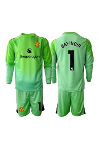 Manchester United Altay Bayindir #1 Maalivahti Jalkapallovaatteet Lasten Kolmas peliasu 2025-26 Pitkähihainen (+ Lyhyet housut)